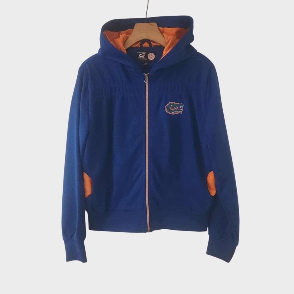 Florida Gators Hooded‎ Track Jacket Rhinestone Accent GIII Sports Womens Large